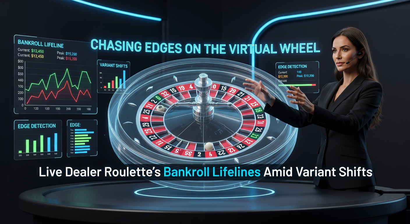 Grafiek met bankroll-curves over tijd, toont pieken en dalen bij verschillende roulettevarianten tijdens live sessies