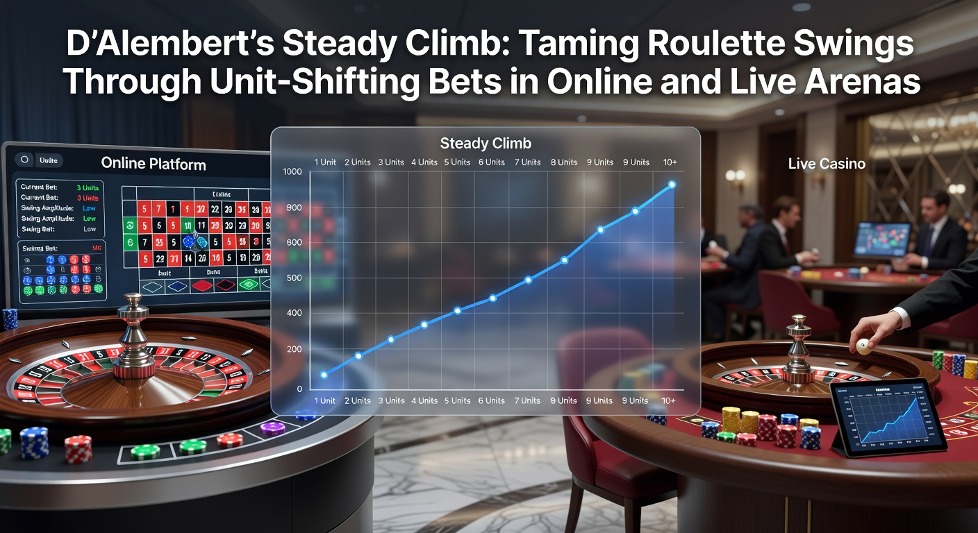 Live dealer aan een roulette-tafel demonstreert D'Alembert-inzetveranderingen op een digitaal scorebord tijdens een online sessie