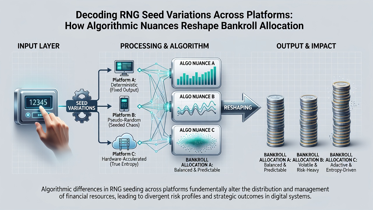 Diagram van bankrollallocatie bij verschillende RNG-seeds in roulette