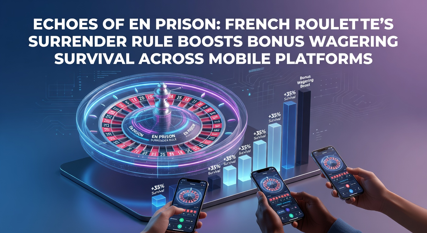 Frans roulettewiel met En Prison-regel in actie op een mobiel scherm, waar fiches vastgehouden worden bij een nulval