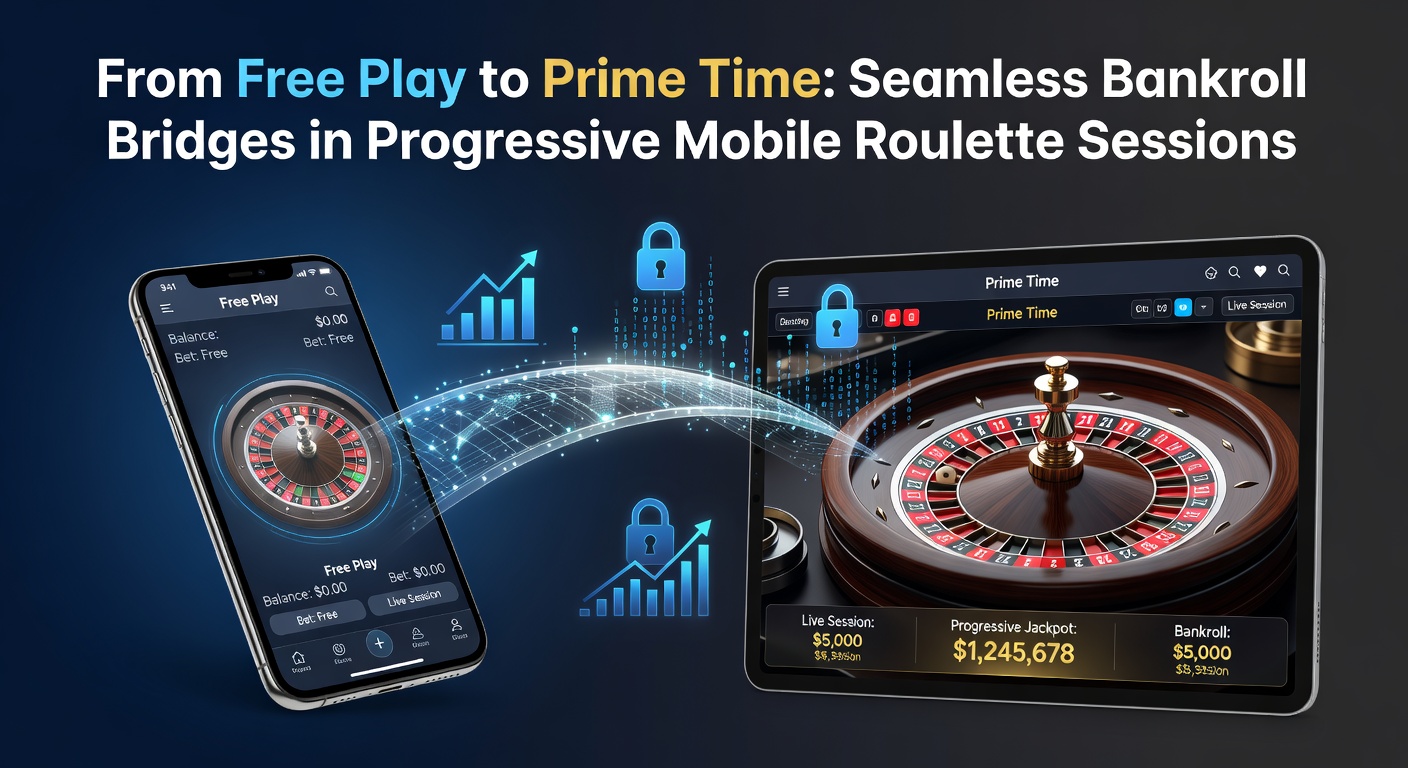 Mobiele roulette-interface met demo-modus en echt-geld knop, illustrerend de overgang van free play naar live sessies