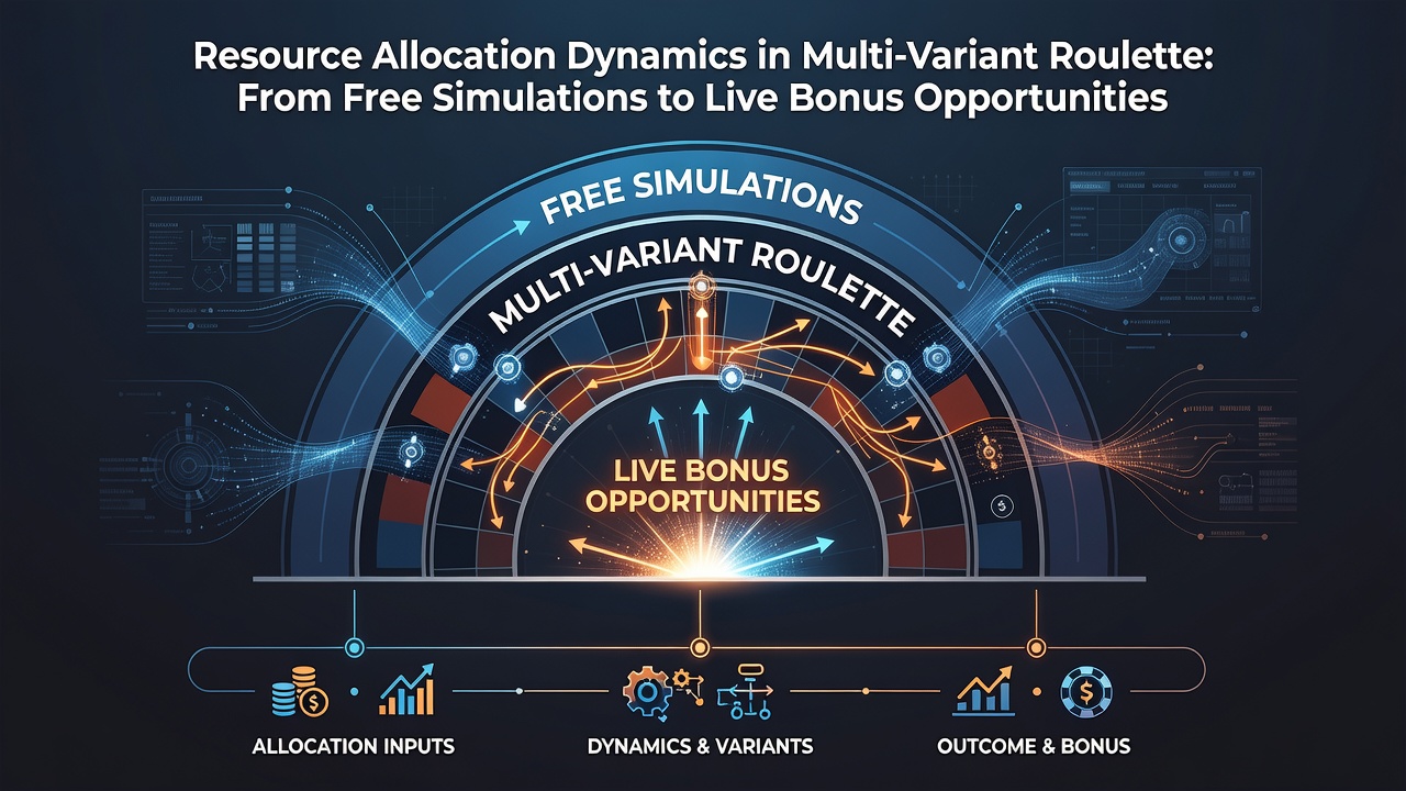 Overzicht van resource allocatie in multi-variant roulette simulaties en live sessies