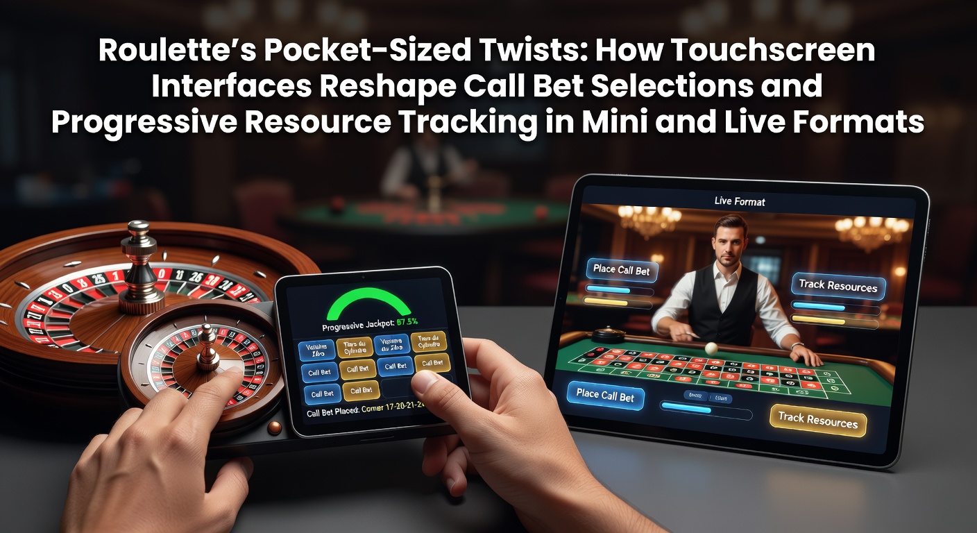 Touchscreen interface voor roulette call bets en resource tracking op mobiele apparaten