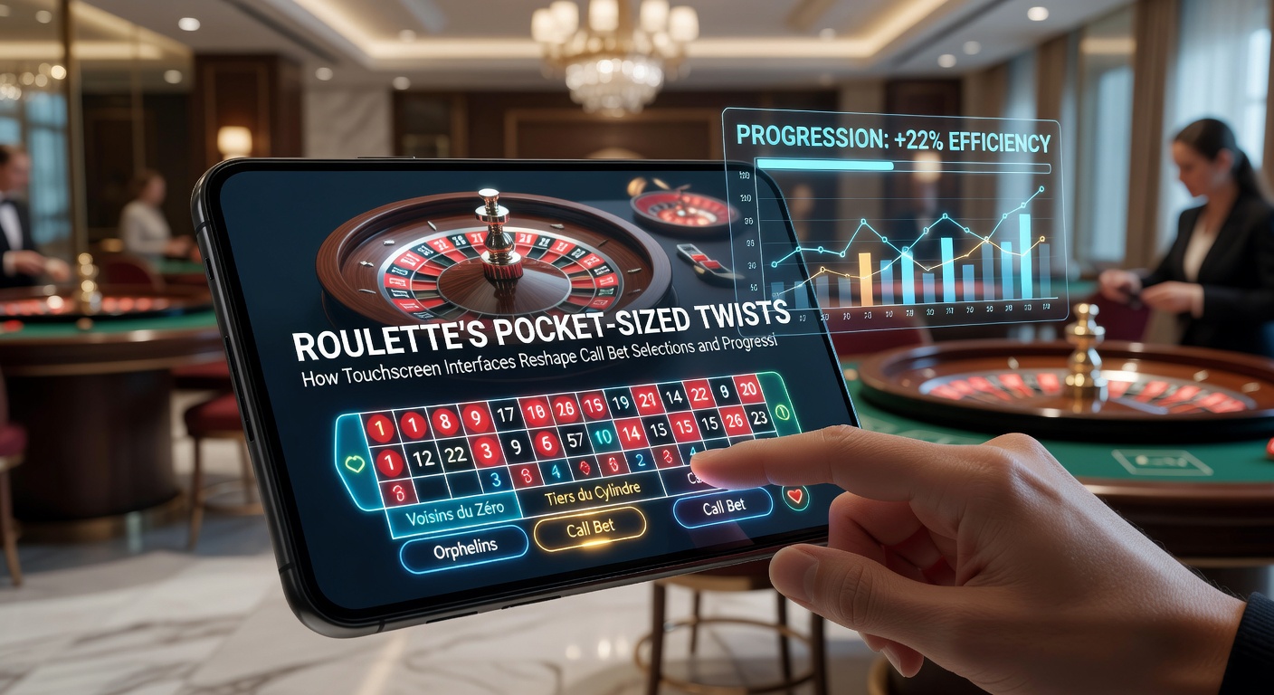 Voorbeeld van progressieve tracking in live roulette op touchscreen