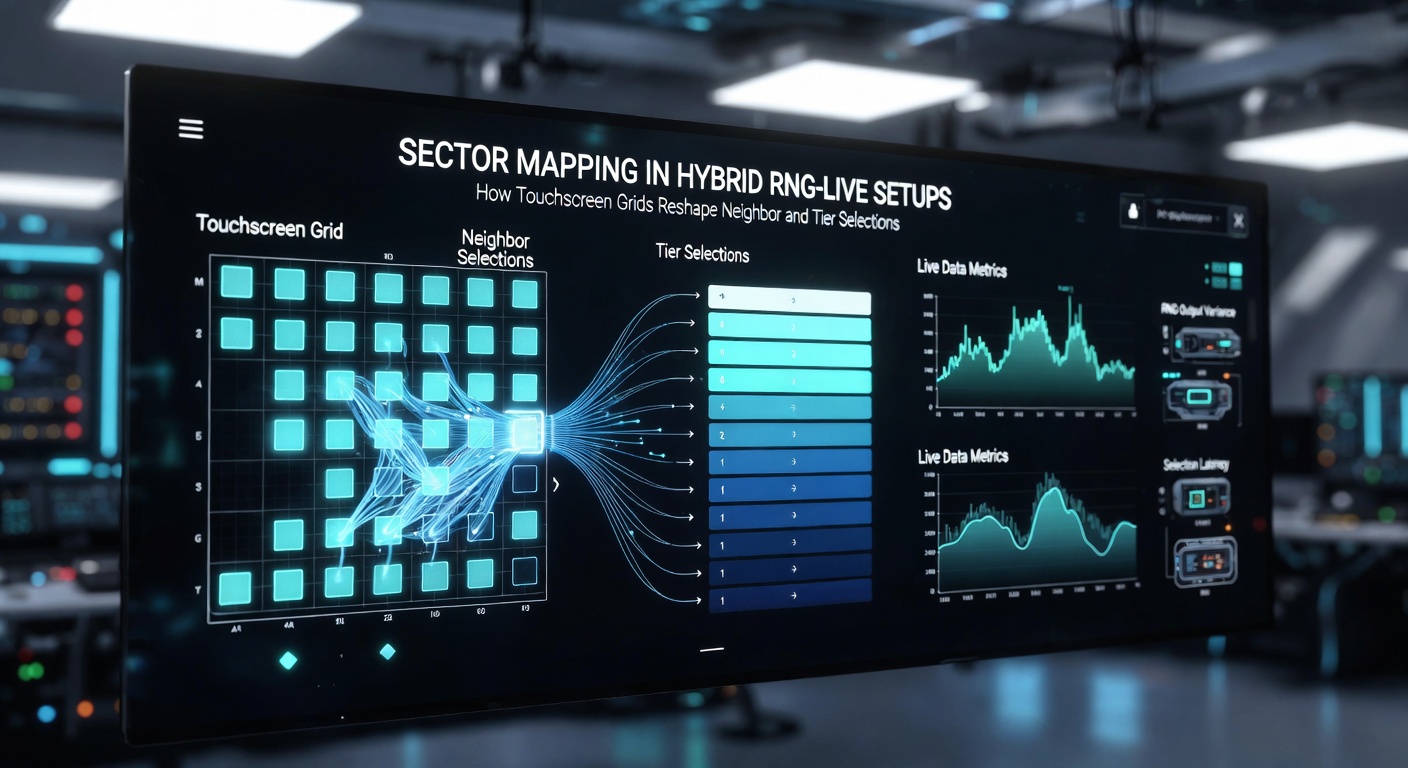 Comparison of sector mapping grids on different device formats for neighbor and tier selections in hybrid roulette