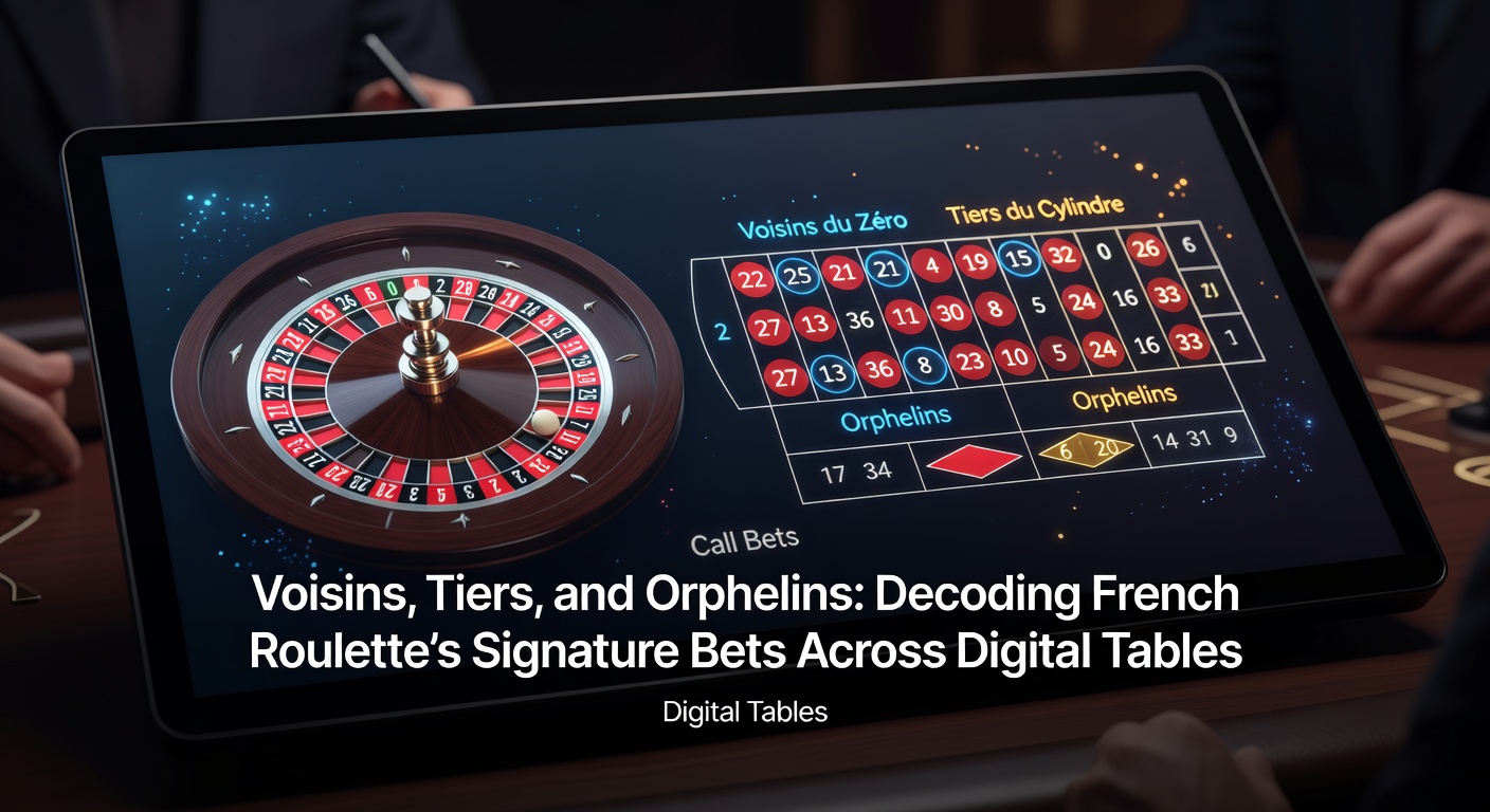Digitale Franse roulette tafel met Voisins du Zéro inzet zichtbaar op het scherm