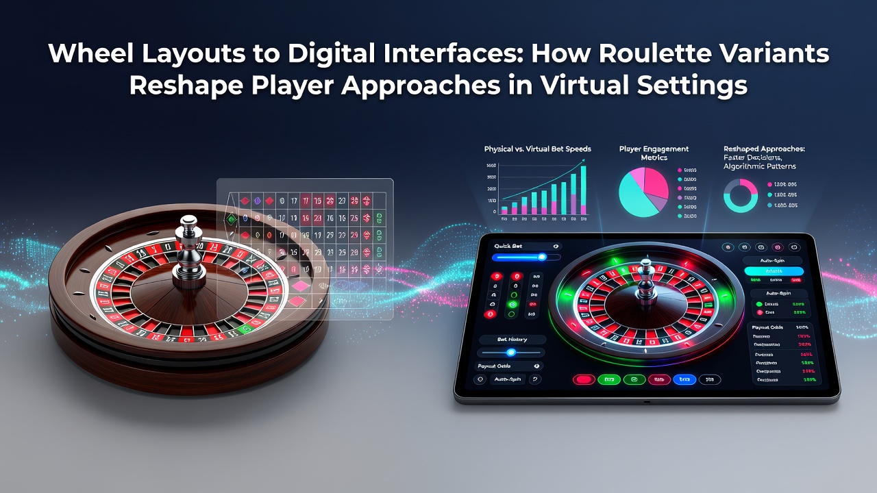 Overzicht van verschillende roulette wielindelingen en digitale interfaces in virtuele casino-omgevingen