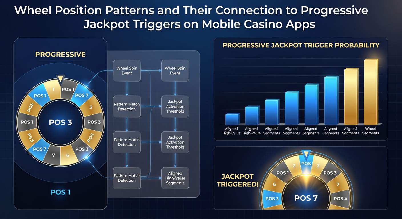 Grafiek van wielpositie data gekoppeld aan jackpot triggers in mobiele casino software
