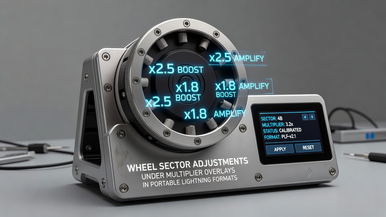 Mobiele interface met actieve multiplier overlays op lightning roulette wiel