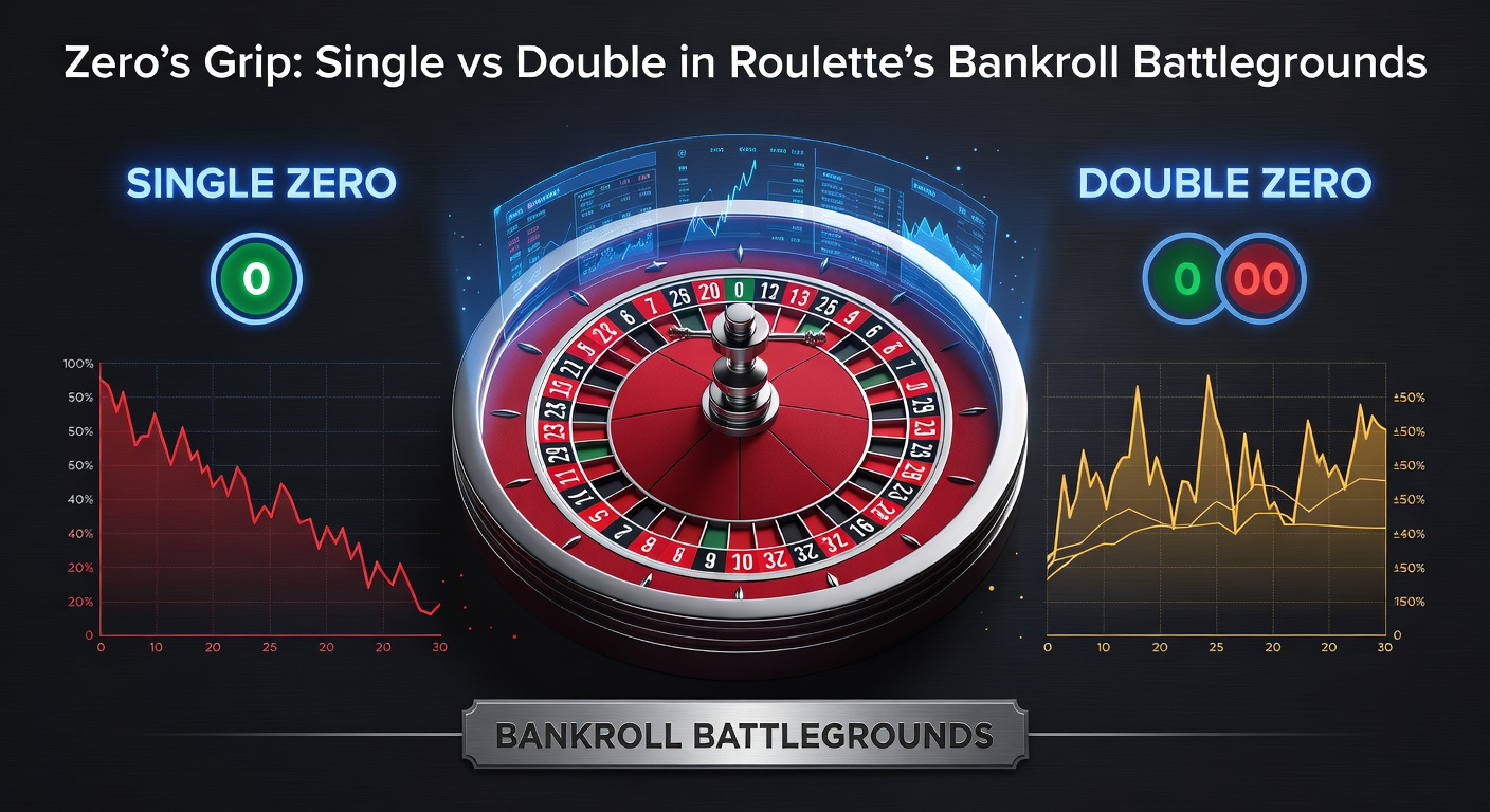 Vergelijking van een Europees single zero roulettewiel en een Amerikaans double zero wiel, met nadruk op de nullen en hun invloed op inzetmogelijkheden